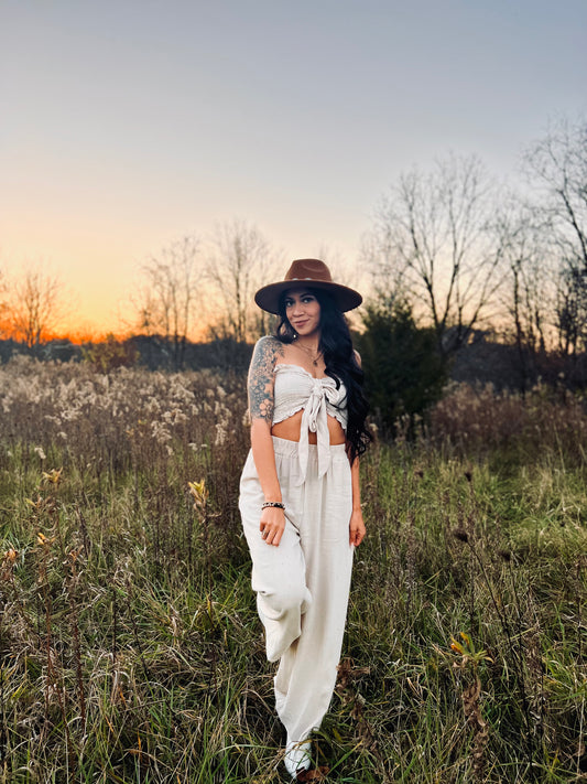 Tan Flowy Pants